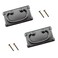 Maxmoral 2PCS Old Mission Ring Cabinet Pulls - Antique Drawer Pulls With Flat Back Hardware - Black 3.7 Inch Furniture Ring Knobs With Screws for Kitchen Cabinets Dressers