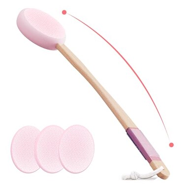 Svarvns Back Lotion Applicator with 4 Replaceable Pads, Pink