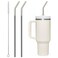 Bluwing Replacement Metal Straws with Silicone Tip for 40oz Stanley Cup