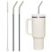 Bluwing Replacement Metal Straws with Silicone Tip for 40oz Stanley Cup
