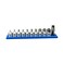 VIM Tools 10 PC. 1/4 IN DR. STUBBY HEX METRIC DRIVER SET W/MAGRAIL