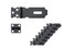QCAA Safety HASP with Fixed Staple Steel Construction, 2", Black, 8 Pack, Made in Taiwan
