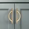 Amerdeco 10 Pack Brushed Gold Cabinet Pulls 5 Inch(128MMHole Centers Kitchen Cabinet Handles Hardware Kitchen Handles for Cabinets Cupboard Handles Drawer Pulls
