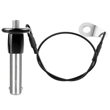 ZOWZEA 304 Stainless Steel Quick Release Pin 0.47 Inch(12mmDiameter Ball Locking Pin with Push Button Lanyard Cable Usable Length 1.1"(28mm