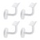 MY MIRONEY 4PCS White Handrail Bracket, 2.36" x 2