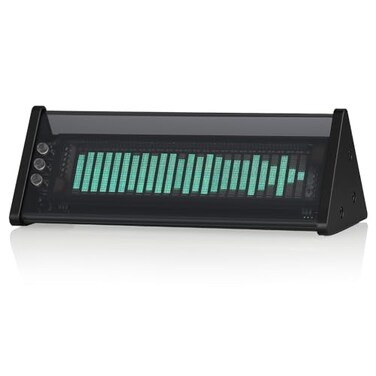 Douk Audio [Upgraded] VFD Audio Spectrum Analyzer Bluetooth 5.0 Receiver 3.5mm AUX Selector (Black