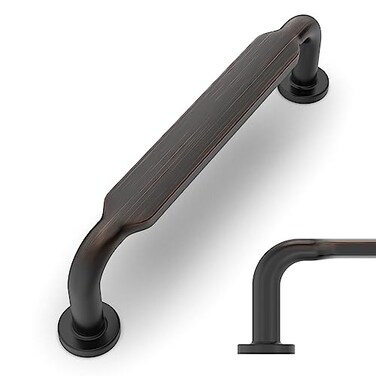 Amerdeco 10 Pack Oil Rubbed Bronze Cabinet Pulls 3-3/4 Inch(96mmHole Centers Kitchen Cabinet Handles Solid Zinc Alloy Cabinet Hardware Drawer Pulls ZH0051