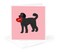 3dRose Black Goldendoodle Labradoodle 1 Greeting Card with envelope