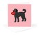3dRose Black Goldendoodle Labradoodle 1 Greeting Card with envelope