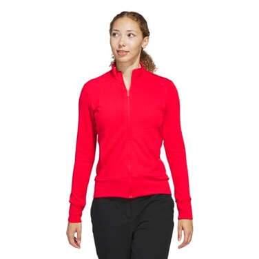adidas Women's Ultimate365 Textured Jacket, Pure Ruby, Large