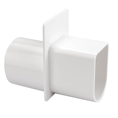 Adabuing DEA End Adapter for Deck Drain fit for Stegmeier Channel Drain, Frontier Deck Drain, Deck Drain and Treadmaster Commercial Drain, fit 1 1/2" schedule 40 pipe - White