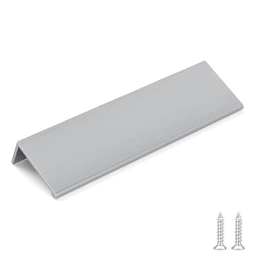 Goldenwarm 10 Pack 5in Brushed Nickel Finger Edge Pulls for Cabinets