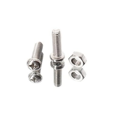 cSeao 50-Pack M3 x 16mm Pan Head Phillips Drive Machine Screws Hex Nuts Set, 304 Stainless Steel