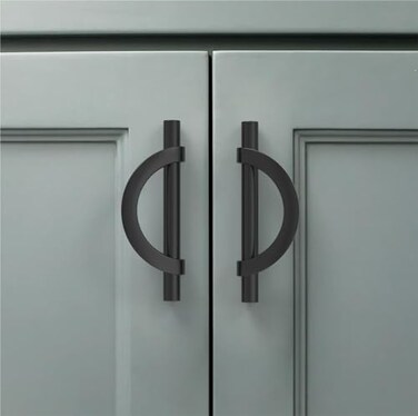Amerdeco 10 Pack Matte Black Cabinet Pulls 3.75 Inch(96MMHole Centers Kitchen Cabinet Handles Hardware Kitchen Handles for Cabinets Cupboard Handles Drawer Pulls