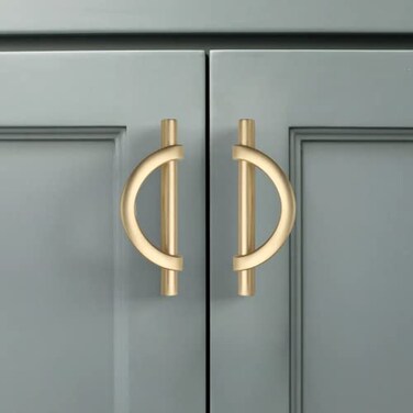 Amerdeco 10 Pack Brushed Gold Cabinet Pulls 3.75 Inch(96MMHole Centers Kitchen Cabinet Handles Hardware Kitchen Handles for Cabinets Cupboard Handles Drawer Pulls