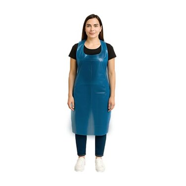 Urby Regular Size Disposable Aprons, Full Body Coverage, Blue, 40pk