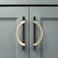 Amerdeco 6 Pack Black Brushed Gold Cabinet Pulls 5 Inch(128MMHole Centers Kitchen Cabinet Handles Hardware Kitchen Handles for Cabinets Cupboard Handles Drawer Pulls