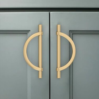 Amerdeco 6 Pack Champagne Bronze Cabinet Pulls 5 Inch(128MMHole Centers Kitchen Cabinet Handles Hardware Kitchen Handles for Cabinets Cupboard Handles Drawer Pulls