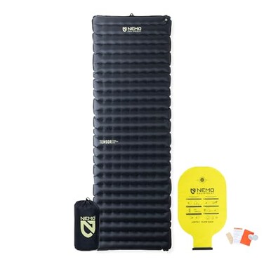 NEMO Equipment Tensor Extreme Sleeping Pad-Black/Birch Bud/Citron-Long Wide