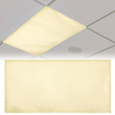 Patelai 4x2 Feet Light Covers for Classroom, Magnetic,Solid Yellow