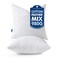 MIULEE 22x22 Pillow Inserts 2 Pack,Feather Mix Polycotton Pillows