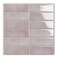 MOONFUN 10 Sheet Peel and Stick Kitchen Backsplash Tiles(Pink,12"×12