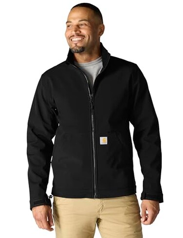 Carhartt Men's Galesburg Softshell Jacket, Black, Medium