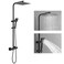 Homevacious Matte Black Exposed Shower System 9 Inch Rainfall Shower Head