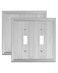 treewell 2-Pack Zinc Alloy Double Toggle Light Switch Cover Plate, Solid Wall Plate