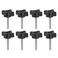 HARFINGTON 8pcs Star Clamping Knobs M5 x 30mm Metric Male Thread 32mm 4-Point Plastic Head Threaded Stud Knob Hand Tightening Thumb Screw Jig Handle, Black