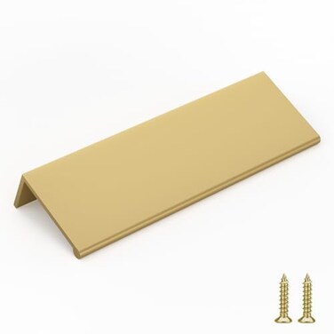 Goldenwarm 25 Pack 3-3/4in Finger Edge Pulls for Gold Drawer Pulls