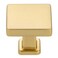 KOOFIZO 10 Pack Brushed Gold Cabinet Knobs, Square Single Hole Pulls K08