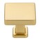 KOOFIZO 10 Pack Brushed Gold Cabinet Knobs, Square Single Hole Pulls K08