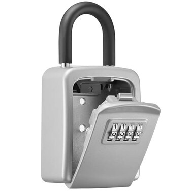 Puroma Key Lock Box 4-Digit Combo Storage Wall Mounted Safe Lockbox Home
