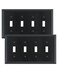 treewell 2-Pack Zinc Alloy Quad Toggle Light Switch Cover Plate, Solid Switch Cover