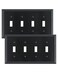 treewell 2-Pack Zinc Alloy Quad Toggle Light Switch Cover Plate, Solid Switch Cover