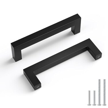 Goldenwarm 3-3/4 Inch 10 Pack Black Cabinet Handles Kitchen Drawer Pulls