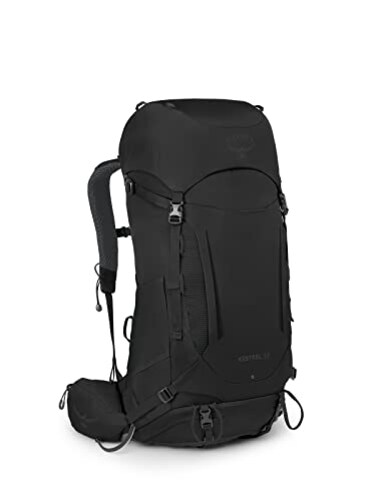 Osprey Kestrel 38L Men's Backpacking Backpack, Black S-M