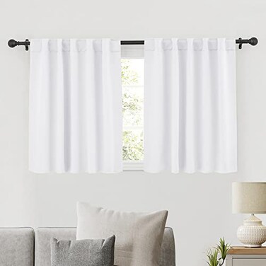 RYB HOME Privacy Bathroom Curtains, Small Window Curtains for Kitchen Cafe
