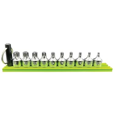 VIM Tools 10 PIECE HALF CUT STUBBY TORX SET ON MAGRAIL