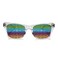 GloFX Ultimate Mirror Diffraction Glasses - Clear Frames with Rainbow Mirror Gradient and Line Diffraction - Great Edm, Concert, and Rave Accessory