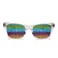 GloFX Ultimate Mirror Diffraction Glasses - Clear Frames with Rainbow Mirror Gradient and Line Diffraction - Great Edm, Concert, and Rave Accessory