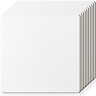 Landical 10 Pack 12" x 12" Square Sublimation Hardboard Blanks MDF Wood Sheets Bulk