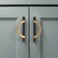 Amerdeco 10 Pack Black Brushed Gold Cabinet Pulls 3.75 Inch(96MMHole Centers Kitchen Cabinet Handles Hardware Kitchen Handles for Cabinets Cupboard Handles Drawer Pulls&hellip;