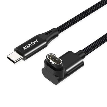 AGVEE 2 Pack 3.3ft USB-C Garmin Watch Charger, L-Shape Charging Cable