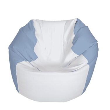 E-SeaRider Round Marine Beanbag (Medium, Multi(White/CarolinaBlue