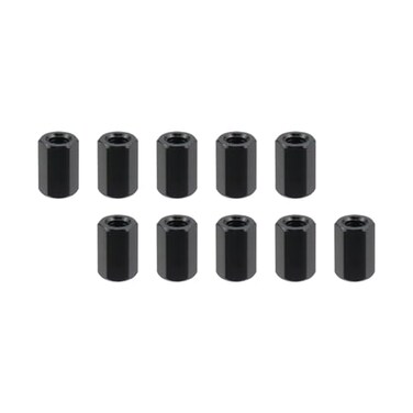 Oedema 10pcs Hex M3 Standoff Aluminum Spacers Black Hardware Spacers Length 8mm for Computer, RC Airplane, Electronic, DIY Frame