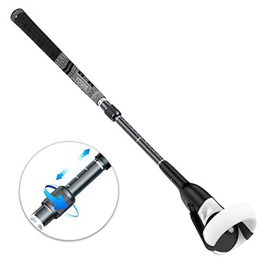 YOGES Adjustable Length VR Golf Club Handle Compatible with Oculus Quest 2 Accessories, Virtual Reality Controller Attachment, Simulator Real Golf Game Bat Adapter for Golf, Walkabout Mini Golf