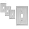 treewell 4-Pack Zinc Alloy Single Toggle Light Switch Cover Plate, Solid Wall Plate