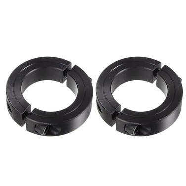 HARFINGTON 2pcs Shaft Collars for 1-3/4" ROD, 2-3/4" OD, 11/16" Width, Black Oxide Plating, Double Split Axle Clamp-On Collar Clamping Collar with Set Screw
